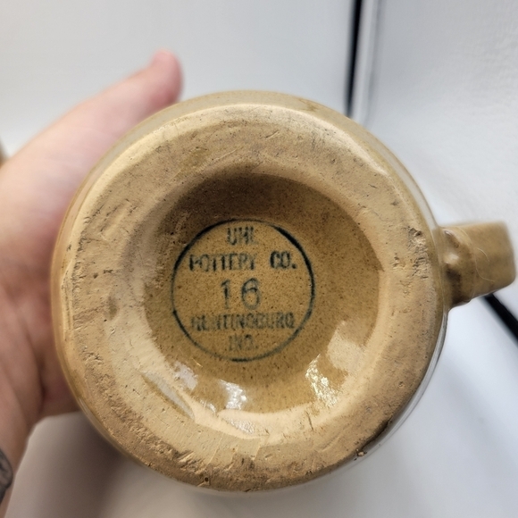 Vintage Uhl Pottery Barrel Mugs - made in Indiana, USA - set of 2 - Picture 4 of 5